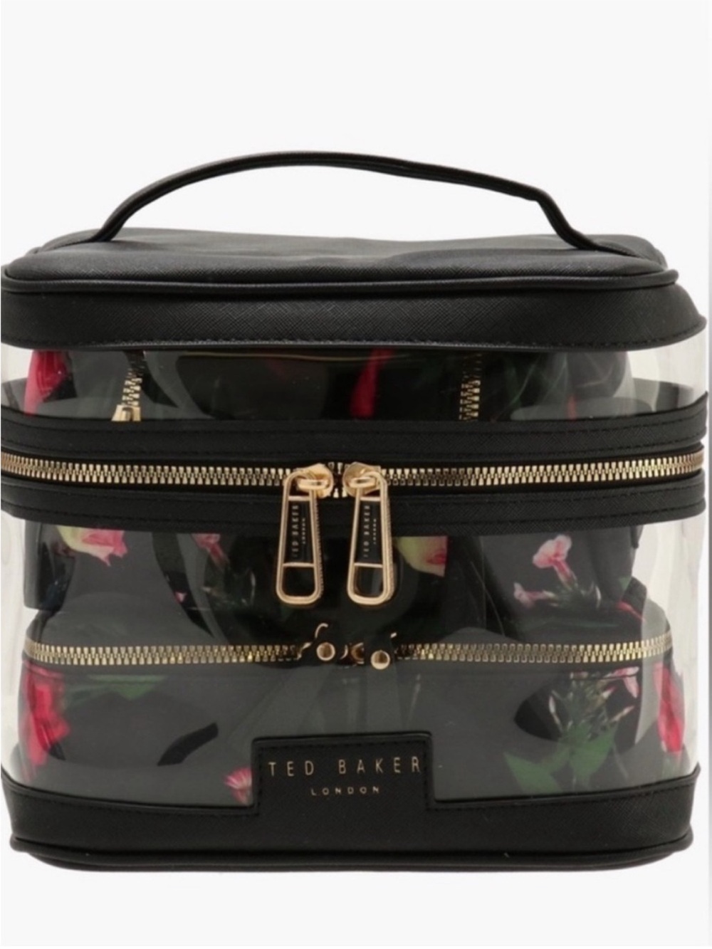 NWT Ted Baker London 4 piece Train Case Set in Scattered Bouquet